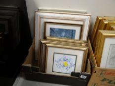 A parcel of framed prints