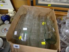A box of glass tumblers