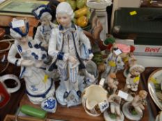 A quantity of mixed figurines including a mallard