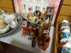 Swansea artist Irene Bache ceramic glazed children scene