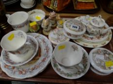 A quantity of Royal Doulton Brambly Hedge tableware together with four Brambly Hedge figures etc