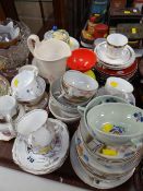 A parcel of pottery & china, eggshell teaware etc