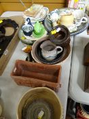Parcel of mixed china including plates bowls, desk pen set etc