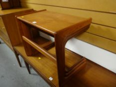 A G-Plan or style teak nest of three coffee tables circa 1970s