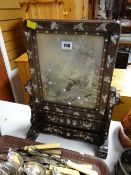 A Japanese mother-of-pearl decorated table screen