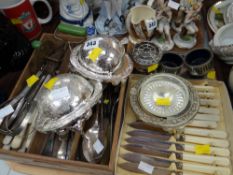 A quantity of loose cutlery, EPNS & kitchen items