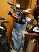 A modern golf bag & club contents