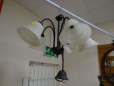 A modern five-branch chandelier