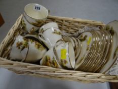 A parcel of vintage Staffordshire farm scene teaware by Alfred Meakin