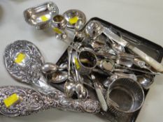 A parcel of silver & EPNS items, mainly scrap