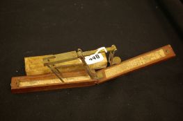 Vintage mahogany and brass sovereign balance by Stephen Houghton & Son, Ormskirk