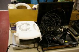 Sharp Freeview Plus TV box, small TV, DVD player, fan heaters etc E/T