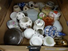 Quantity of ornamental candleholders and vases etc