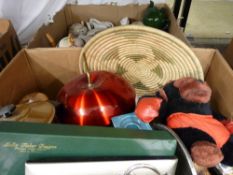 Two boxes of mixed crockery and household goods