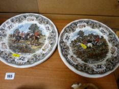 Six hunting scene plates by Churchill