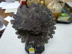 Welsh slate folk art fan
