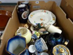 Pair of Staffs vases, Pendelfin rabbit and mixed parcel of similar ornamental items