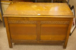 Vintage oak lidded blanket chest