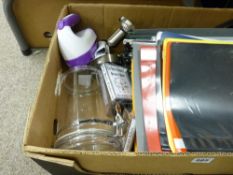 Mixed box of household goods and suspension files