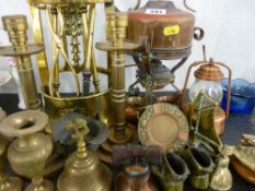 Parcel of mainly brass and copperware and similar items