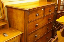 Victorian mahogany chest of two short over three long drawers