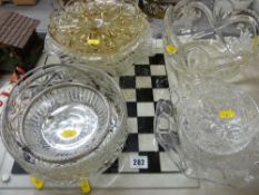 Glass chess board and other glassware