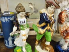Pair of Continental china figurines