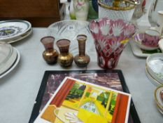 Parcel of mixed glassware including cranberry etc