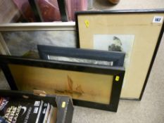 Parcel of paintings and prints etc