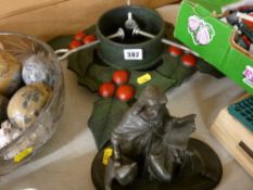 Religious metallic effect ornament, Christmas tree stand etc