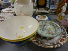 Quantity of table lamps, Royal Copenhagen commemorative plate and similar items