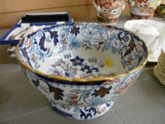 Ironstone pedestal bowl