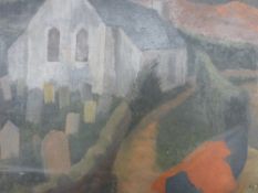 AFTER OLIVER oil on canvas - church scene