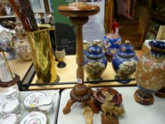 Small parcel of treen ware including lovespoon