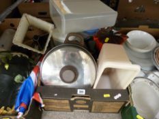 Box of kitchenware and storage containers