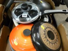 Box of good modern cookware