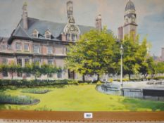 I LOCKE framed painting on board