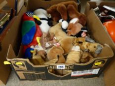 Box of soft toys including Beanies etc