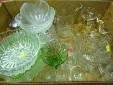 Parcel of miscellaneous drinking glasses, an opaque glass bowl etc