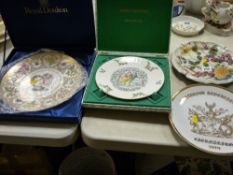 Two Royal Doulton commemorative plates and two other commemorative plates