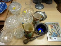 Miscellaneous pressed glass items and a parcel of miscellany etc