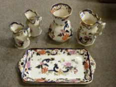 Pair of Masons Mandalay jugs, tray, another jug and a vase