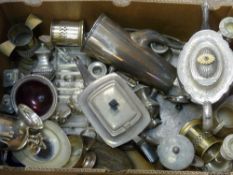 Large quantity of miscellaneous electroplate including teapot, coffeepot, galleried tray and similar