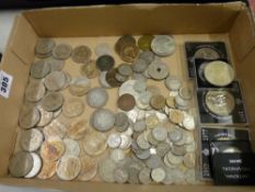 Quantity of mixed coinage including some silver