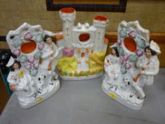 Two Staffs group watch holders and a castle watch holder