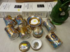 Dartmouth fish and a quantity of Tutankhamun decorated coffeeware etc