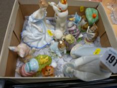 Beswick Beatrix Potter figurines, two Lladro figurines and Royal Doulton figurine 'Margery' HN2788