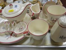 Crown Devon Fieldings 'Leaping Deer' breakfast ware