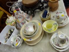 Large parcel of mixed china and pottery including a figurine and miscellaneous items including a