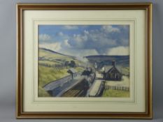 CHRISTOPHER DAVID HOLLAND GRA gouache - Britannia Pacific steam engine 70053 'Moray Firth'